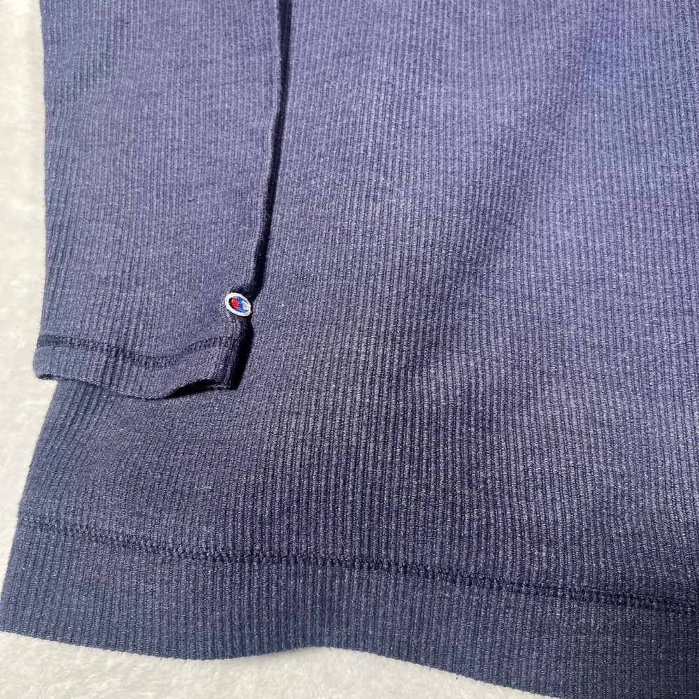 Champion NAU Lumberjacks Shirt Men 2XL Navy Blue Waffle Knit Thermal Long Sleeve - Picture 5 of 8